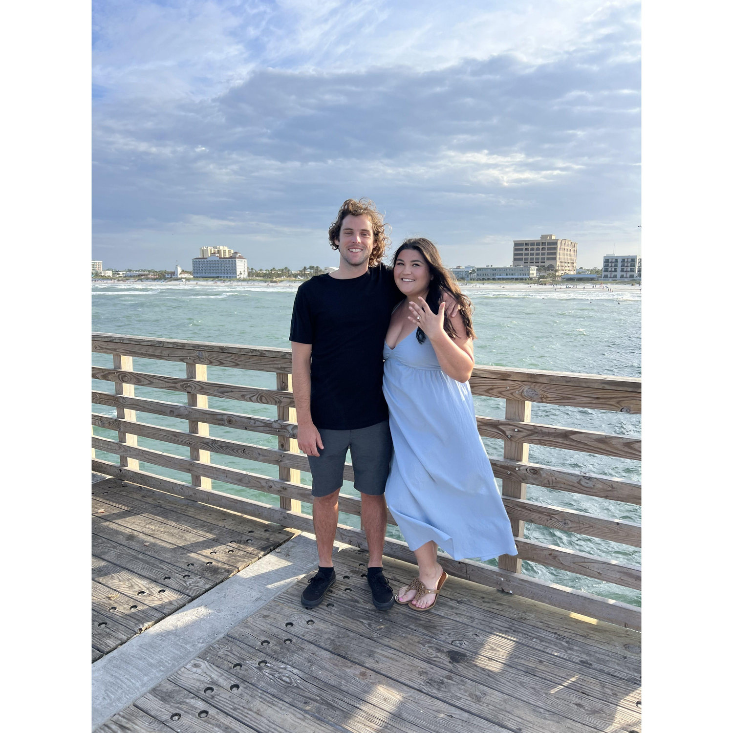 2024. The day we got engaged! We were in Jacksonville Beach and asked a sweet girl to take some pictures of us on the pier.