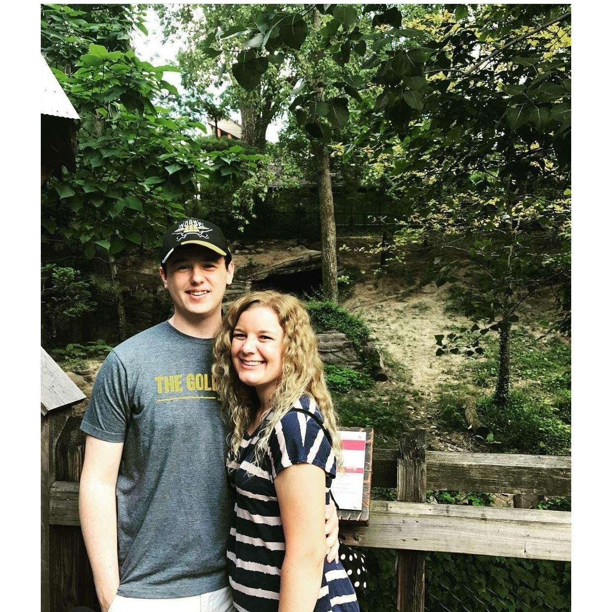 One of our first dates together at the zoo.