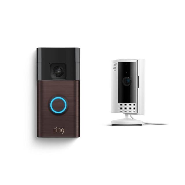 All-new Ring Battery Doorbell with Ring Indoor Cam 2nd Gen (White)