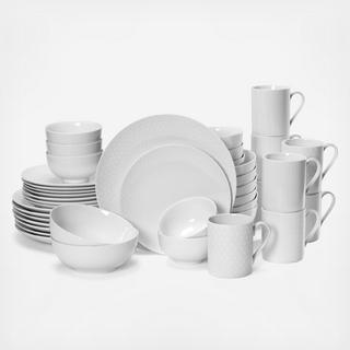 Cheers White 40-Piece Dinnerware Set, Service for 8