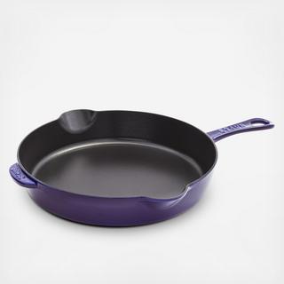 Tramontina 12 Enameled Cast Iron Covered Skillet - Latte : Target