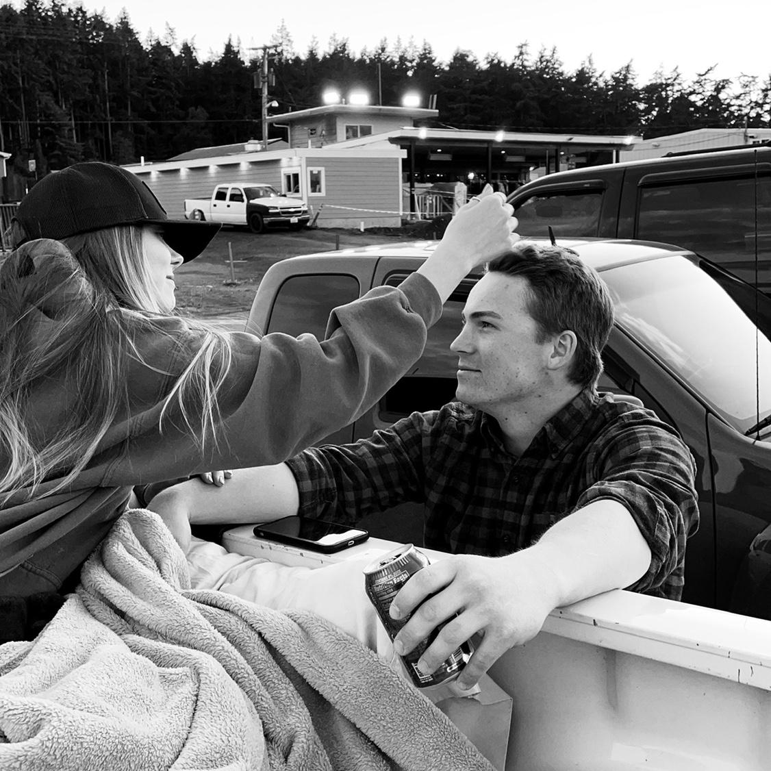 The first time Broderick and Madalyn went to the Blue Fox Drive-in Theatre together. Flash forward 2 years, this is where Broderick proposed to Madalyn.