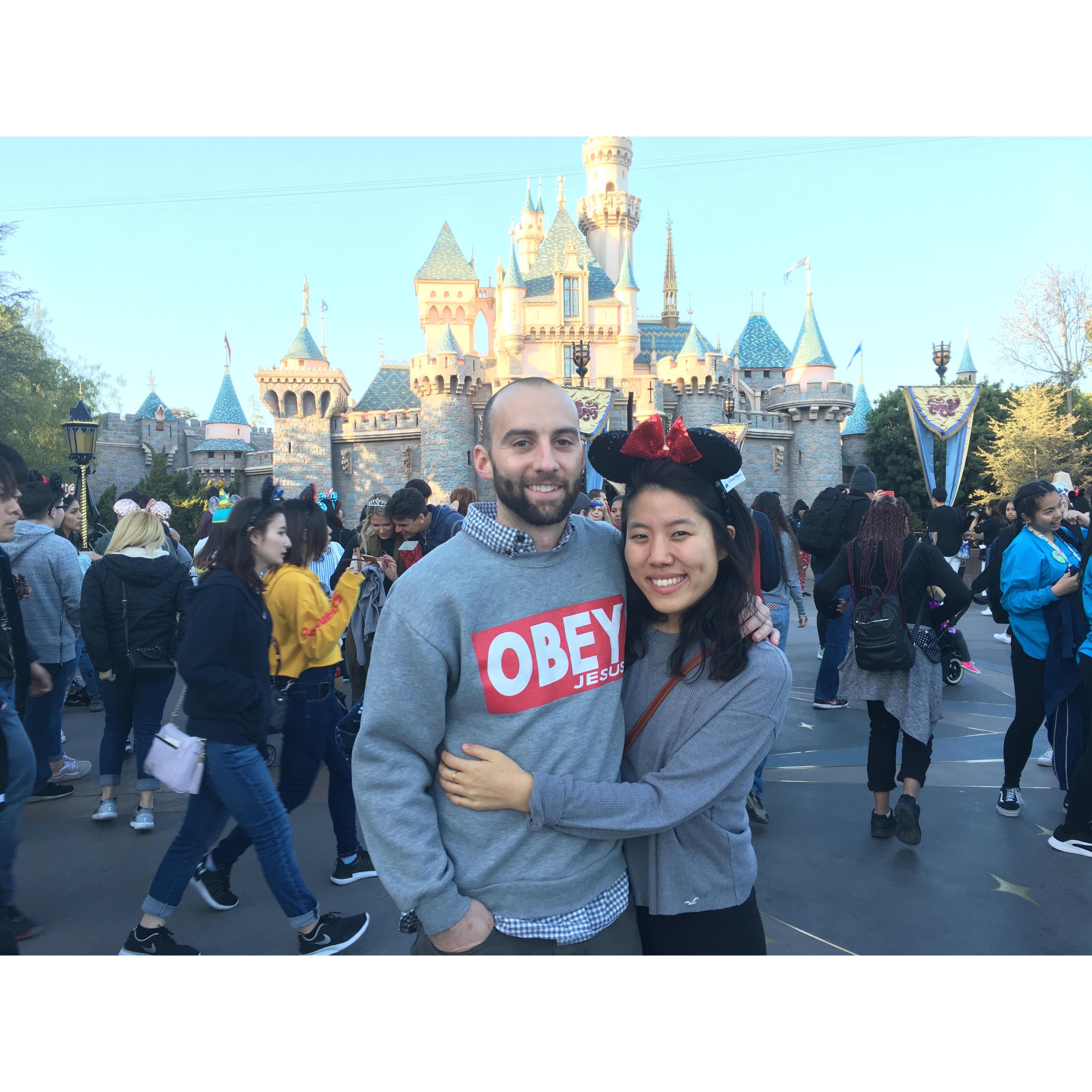 We've only been to Disneyland together once. And Becca works there. And can get both of them in for free.