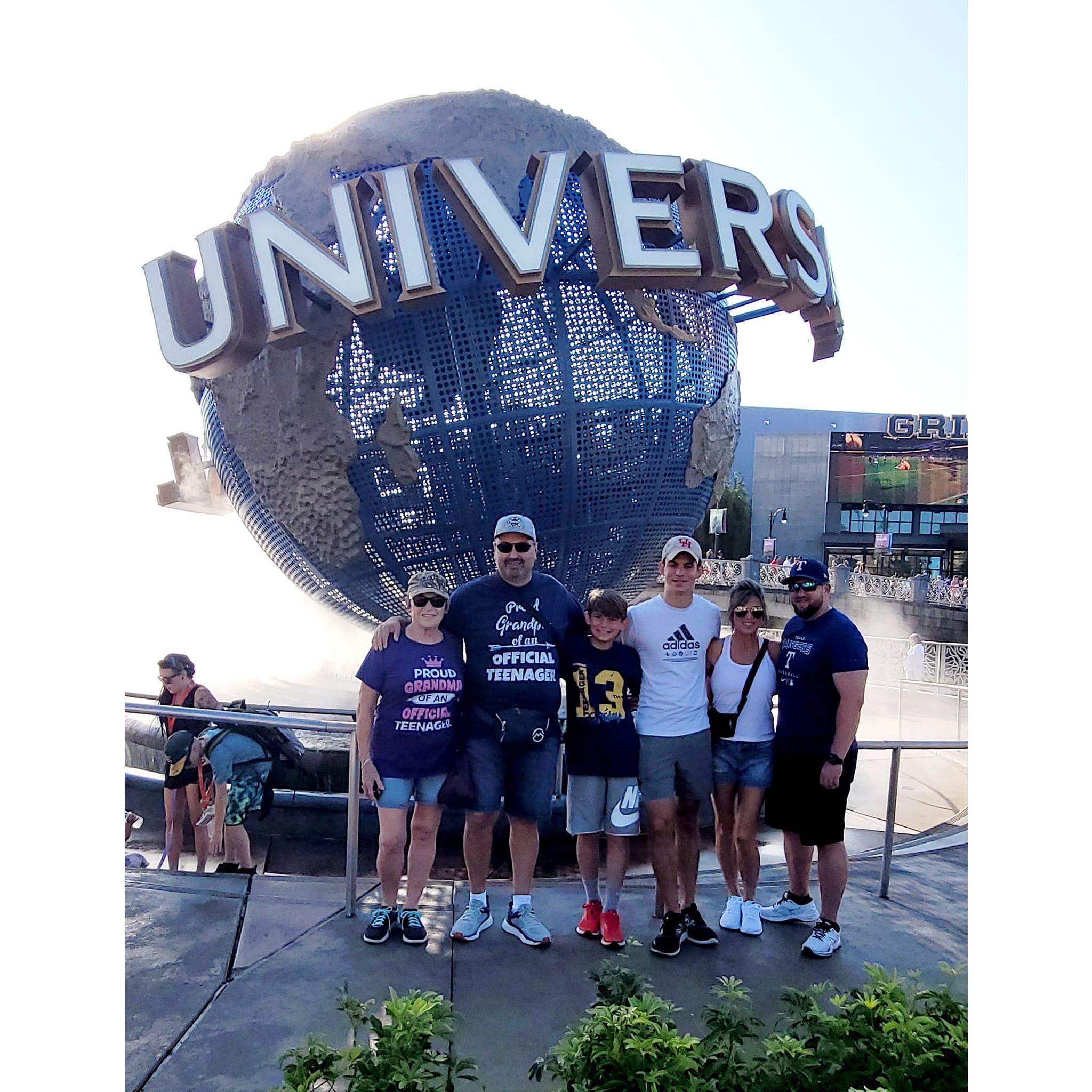Luke's 13th birthday Universal Studio trip to Orlando 2022.