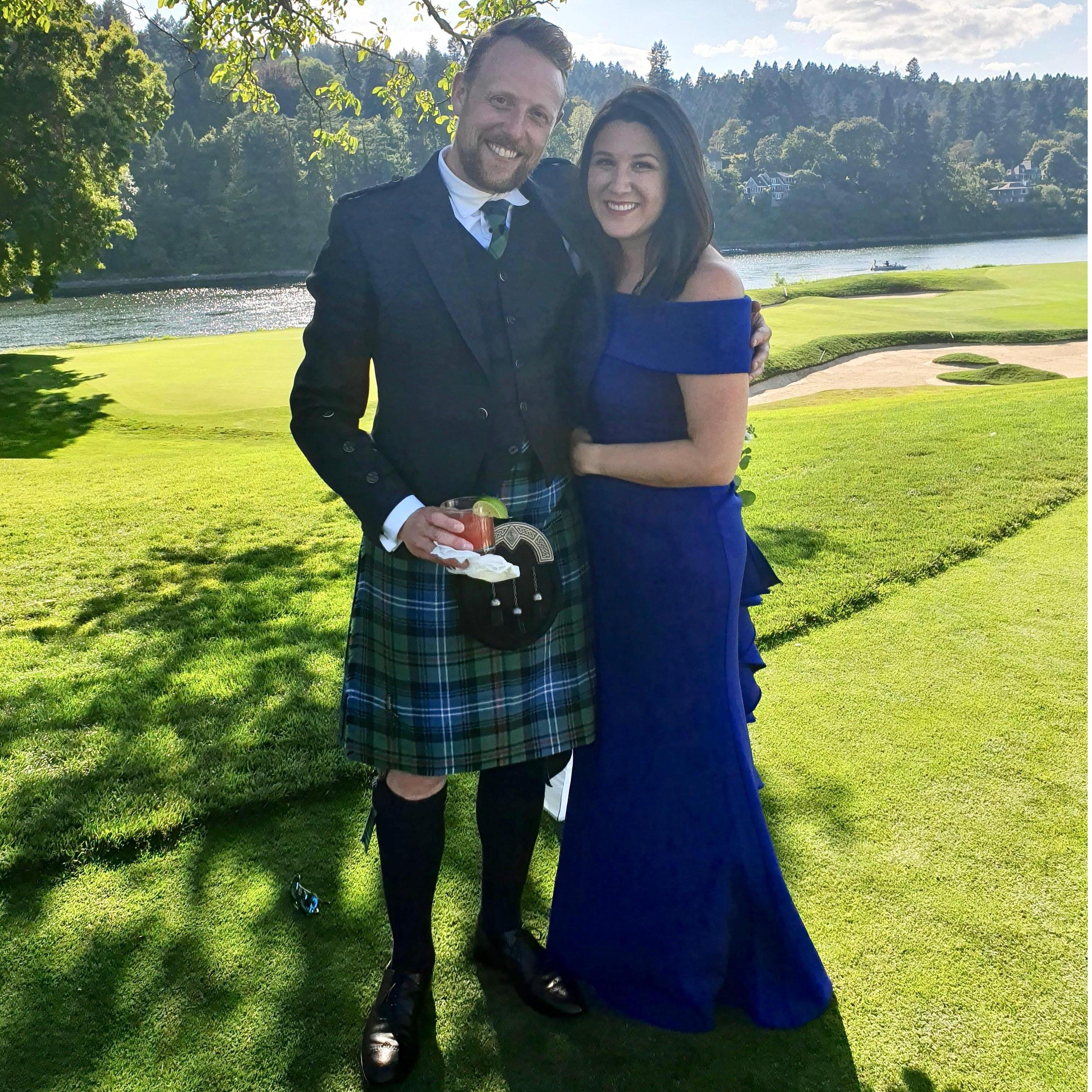 Looking nice for Poone and James' wedding in Portland, Oregon!