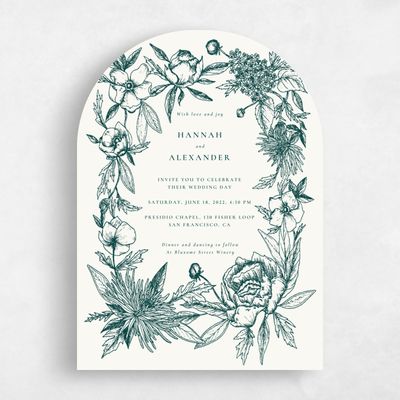 Green Arch Wedding Invitation - Kianna