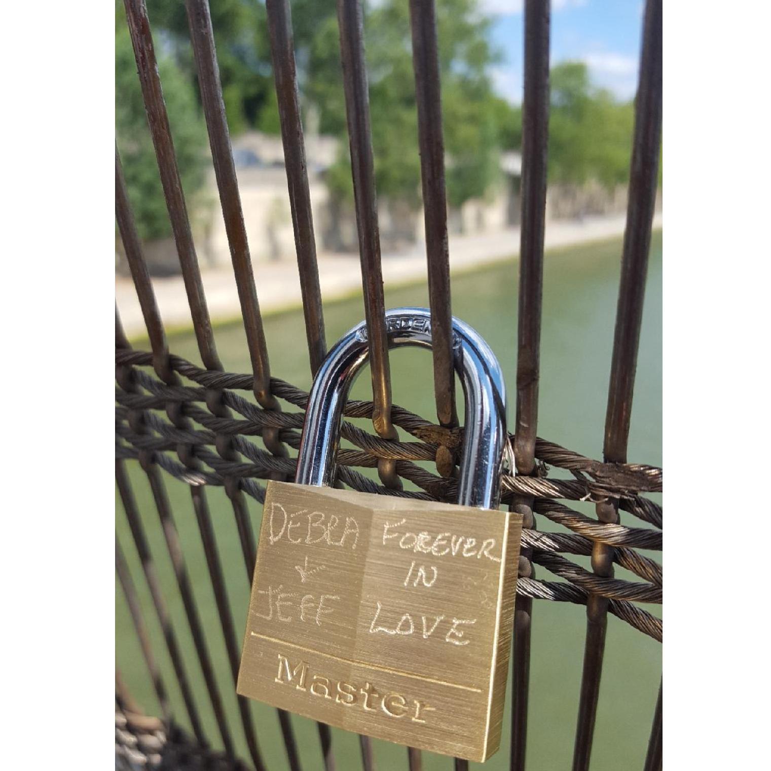 Second proposal was with a lock, and asked a month later: "will you still marry me?"