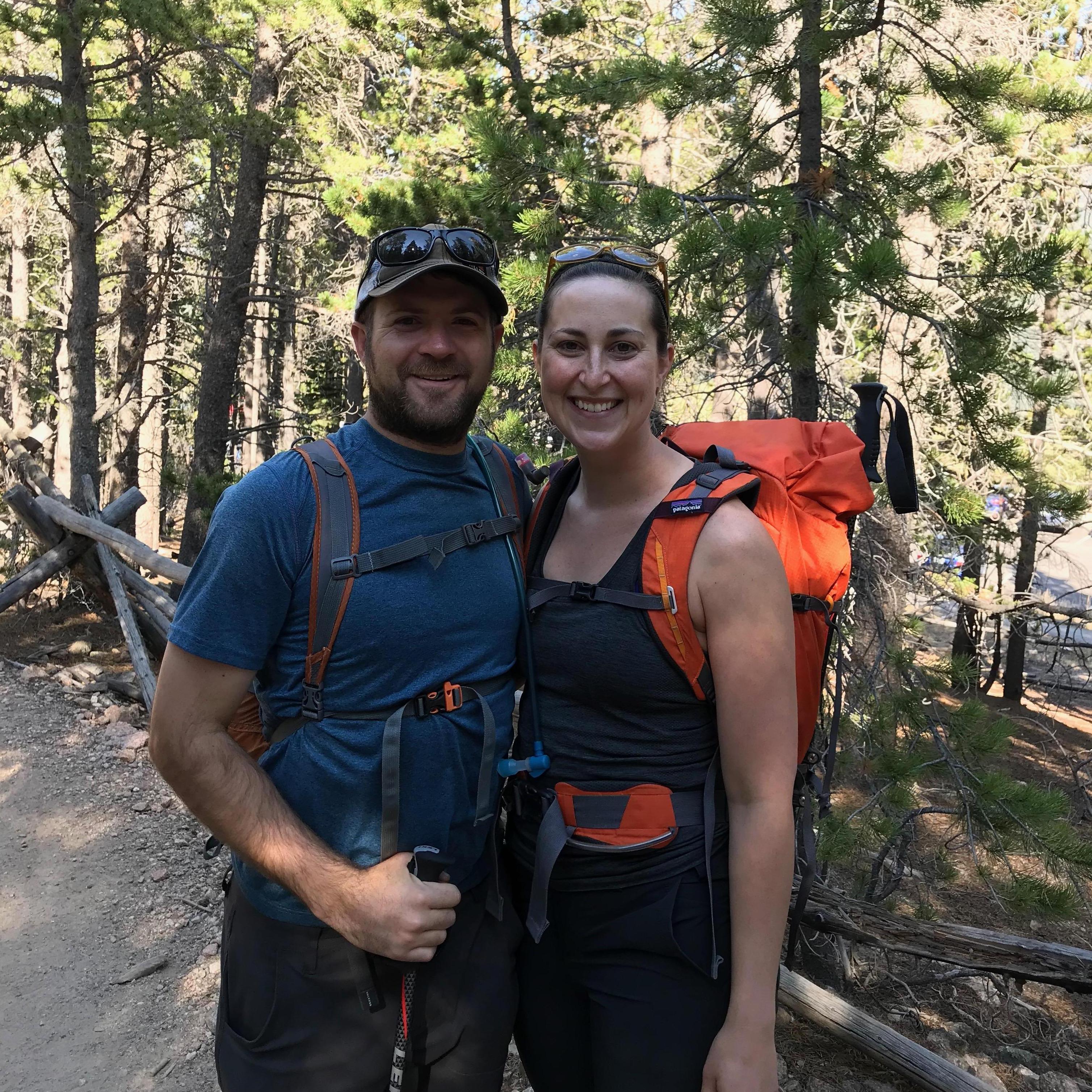 At the end of Longs Peak when John finished all 58 14ers!