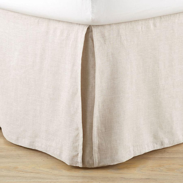 18" Belgian Flax Linen Bedskirt, King