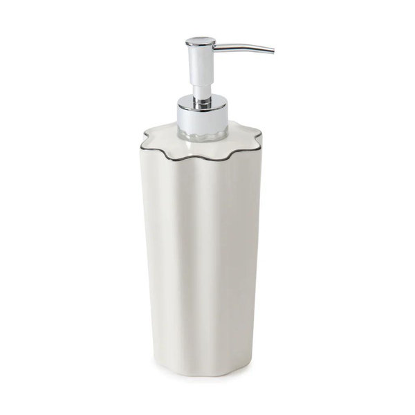 Kassatex Le Marais Lotion Dispenser - White with Black Trim