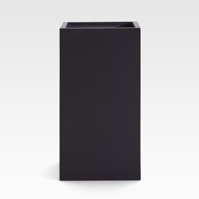 Walker Tall Square Black Planter 31"