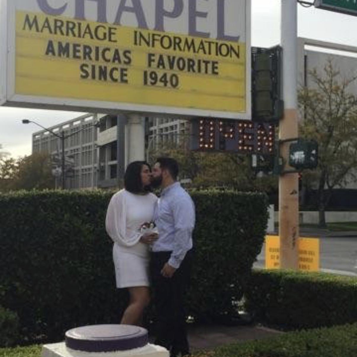 Eloped at a small chapel in Las Vegas 2016!