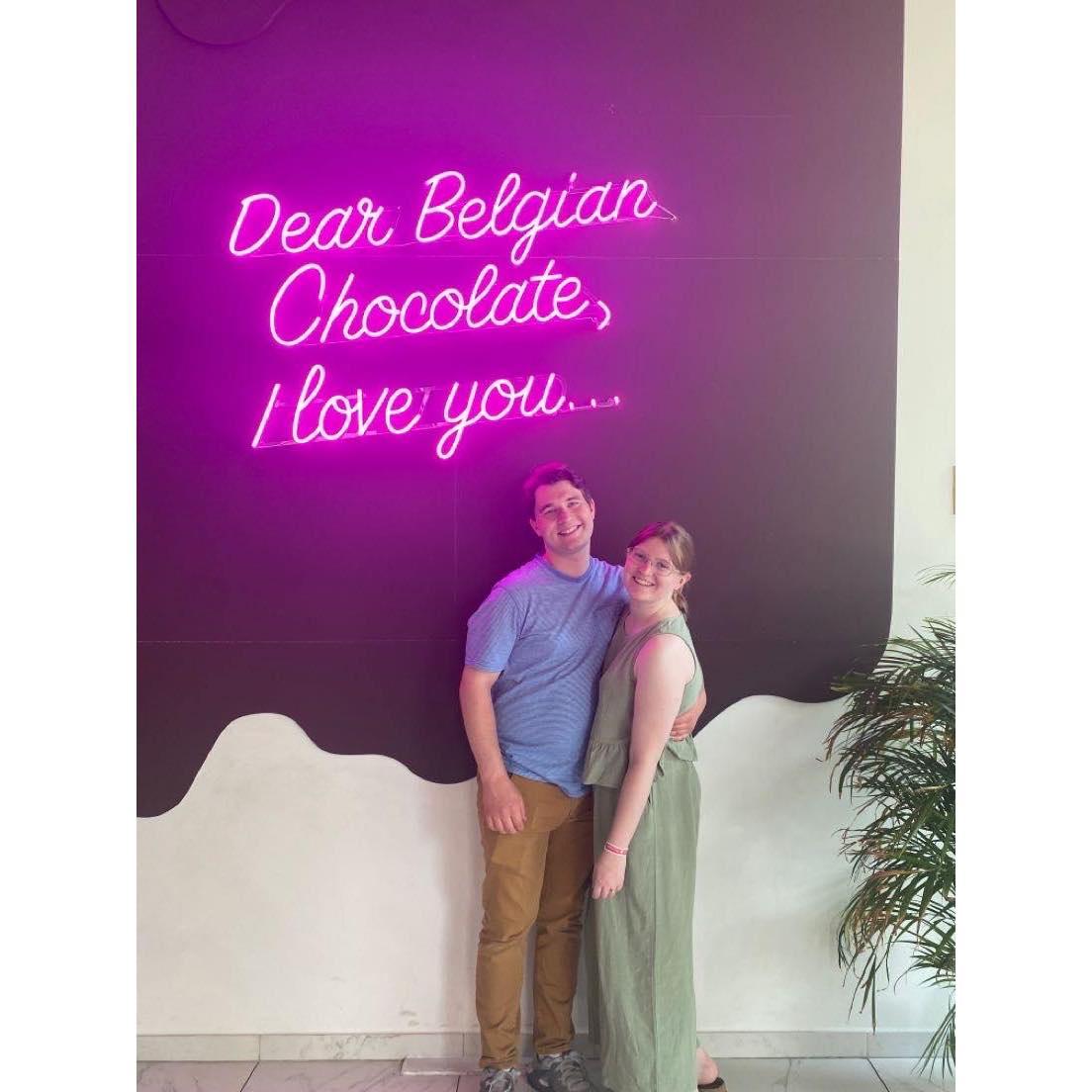 At the Belgian Chocolate Museum in Antwerp!