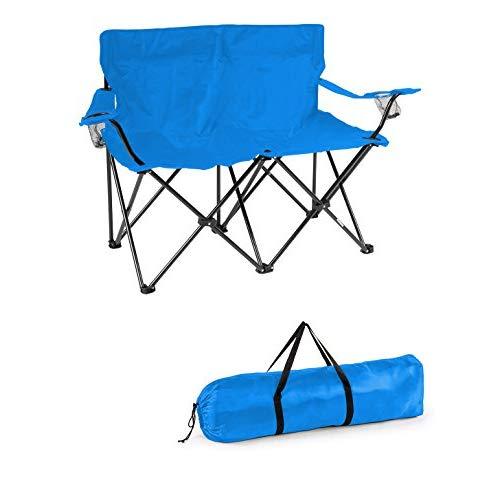 Trademark Innovations 31.5"H Loveseat Style Double Camp Chair with Steel Frame