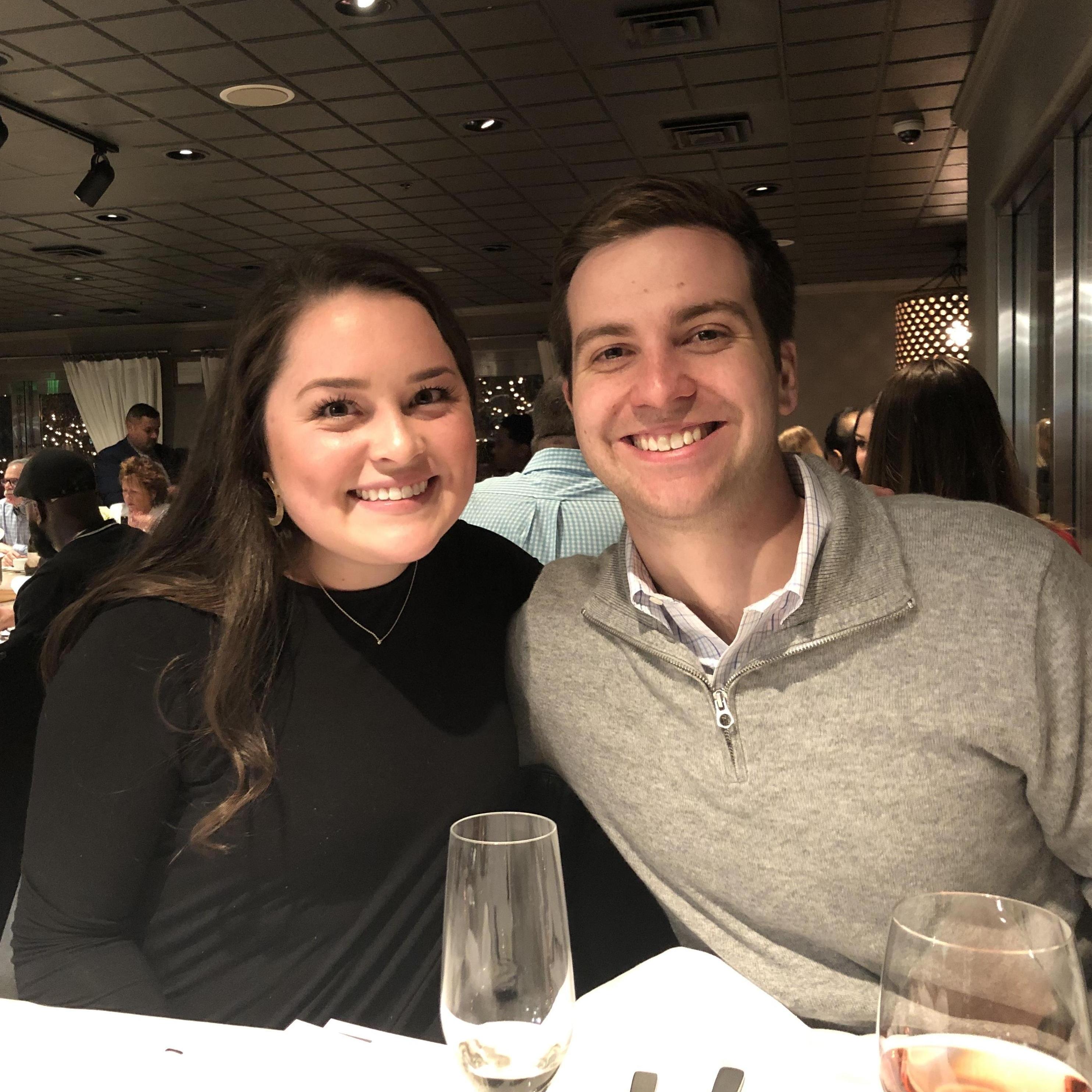 Celebrating our engagement at The Kitchen in Sacramento with Jeanie and Fred, February 2019