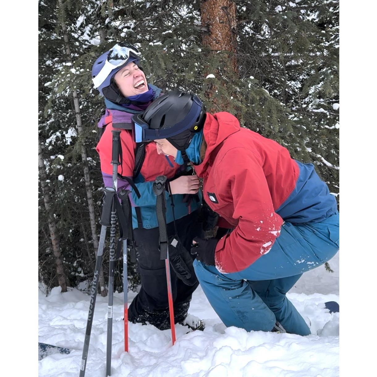 Micah's best friend Eric documented our proposal, including this moment when Chelsea shared that she thought Micah was stopping to pee when he was really preparing to propose.
