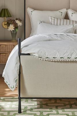 Leslie Cotton Percale Floral Embroidered Lace Duvet