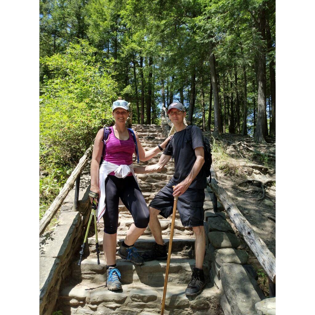 This was our July hike in Letchworth - little did Rachel know the ring was in Matt's pocket here, or that a proposal was coming a few hours later!