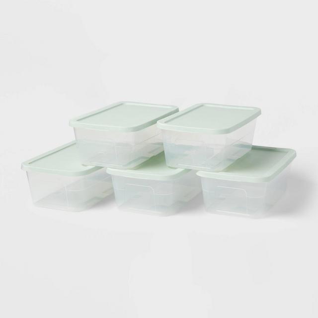 6qt 5pk Storage Tubs Green - Room Essentials™