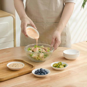 Ceramic Dip Bowls 8 Pack, 3 OZ White Dipping Sauce Bowls Small Dishes for Soy Sauce, Tomato Sauce, BBQ Party Supplies