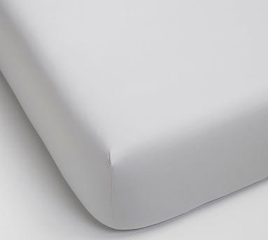 Grey Mist (Queen)- Classic 400-Thread-Count Organic Percale Fitted Sheet