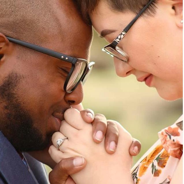 This is one of our favorite engagement photos! Daron was in the middle of laughing during this pic, which ended up working out and becoming a beautiful shot.