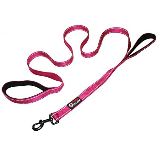 Primal Pet Gear Dog Leash 6ft Long - New Stronger Clip - Traffic Padded Two Handle - Heavy Duty - Double Handles Lead for Control Safety Training - Leashes for Large Dogs or Medium Dogs