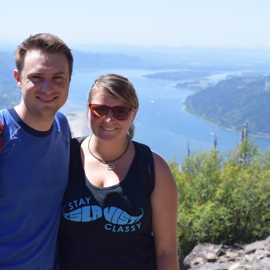 Hiking the beautiful Columbia Gorge in Oregon.