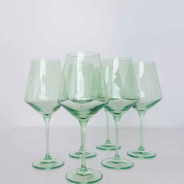 Estelle Colored Wine Stemware - Set of 6 {Mint Green}