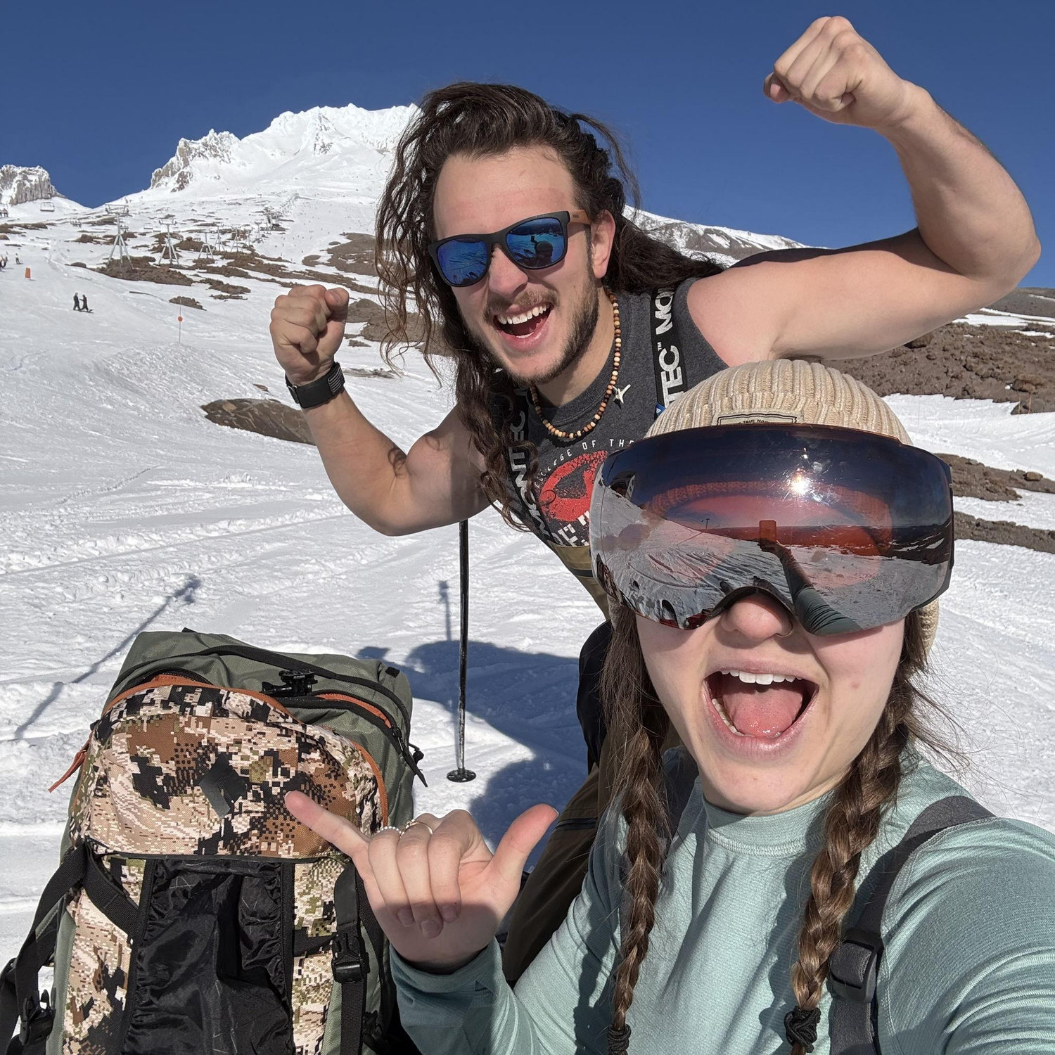 Ski touring on Mount Hood