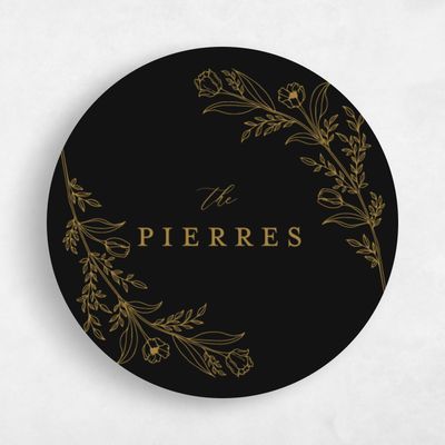 Black Wedding Sticker - Seraphine