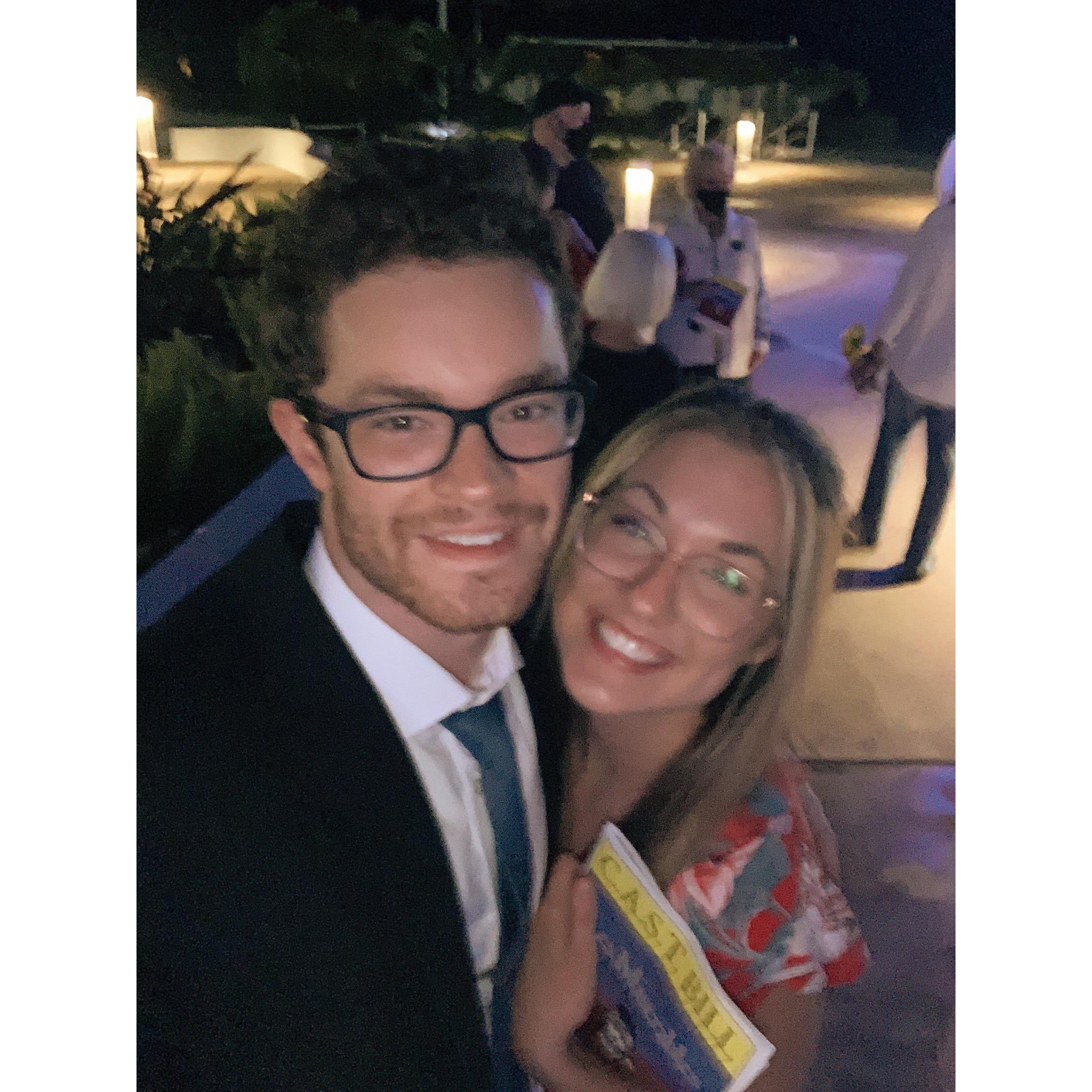 Their first time back at Ruth Eckerd as a couple