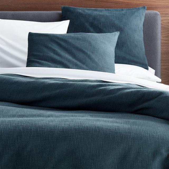 Blue Linen Duvet Cover