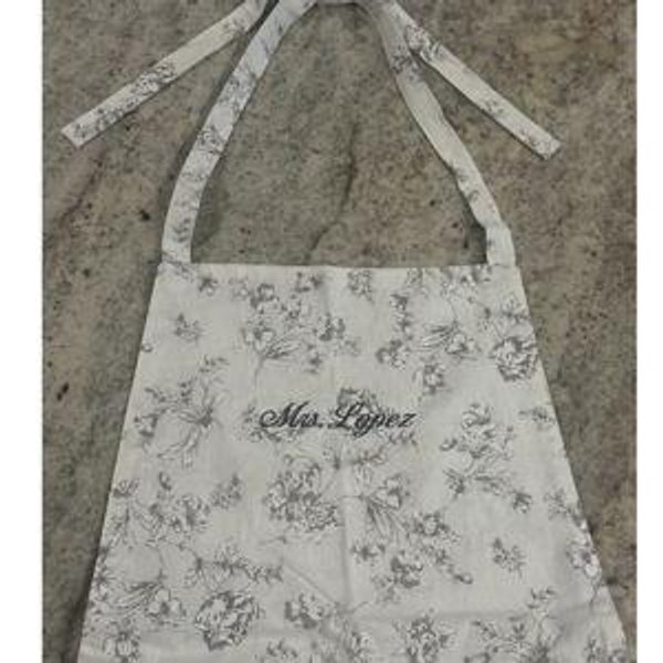 Custom Embroidered Apron with Handwriting – Marriage Material Apron, Unique Wedding Gift