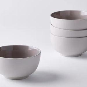 4Pc Cereal Bowl in Light Grey