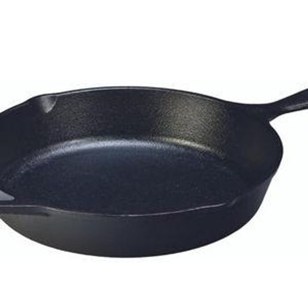 Lodge 12 Inch Cast Iron Pre-Seasoned Skillet – Signature Teardrop Handle - Use in the Oven, on the Stove, on the Grill, or Over a Campfire - Black