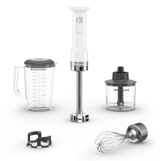 KitchenAid Go Cordless Hand Blender with Accessories - battery sold separately, KHBRV05, Porcelain White