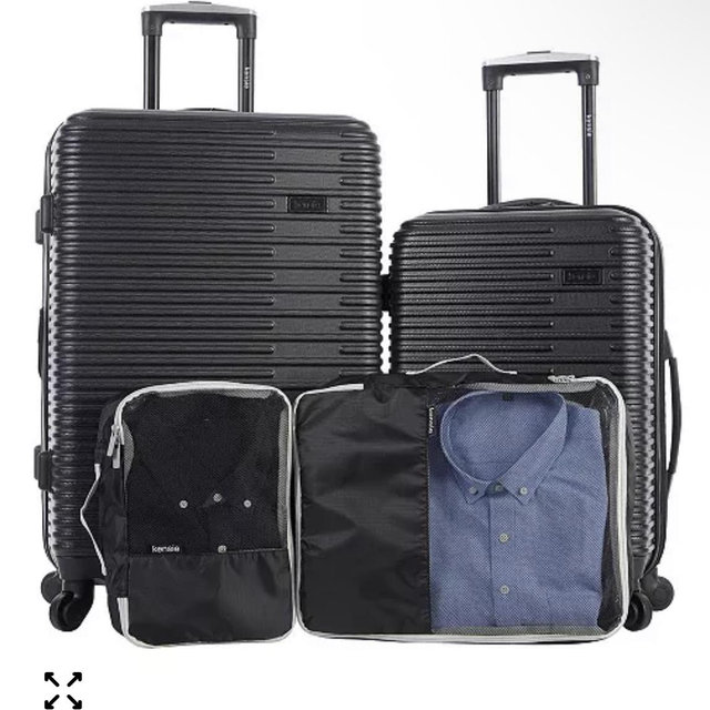Hillsboro Expandable Rolling Hardside Collection Set, 4 Piece CD - Color Black