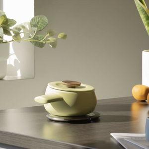Ohom Fondi Verde Green Heated Fondue Set - Crate & Barrel