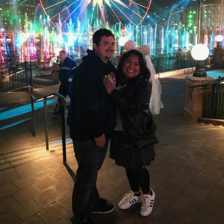 Thanks to the random lady for capturing our moment.