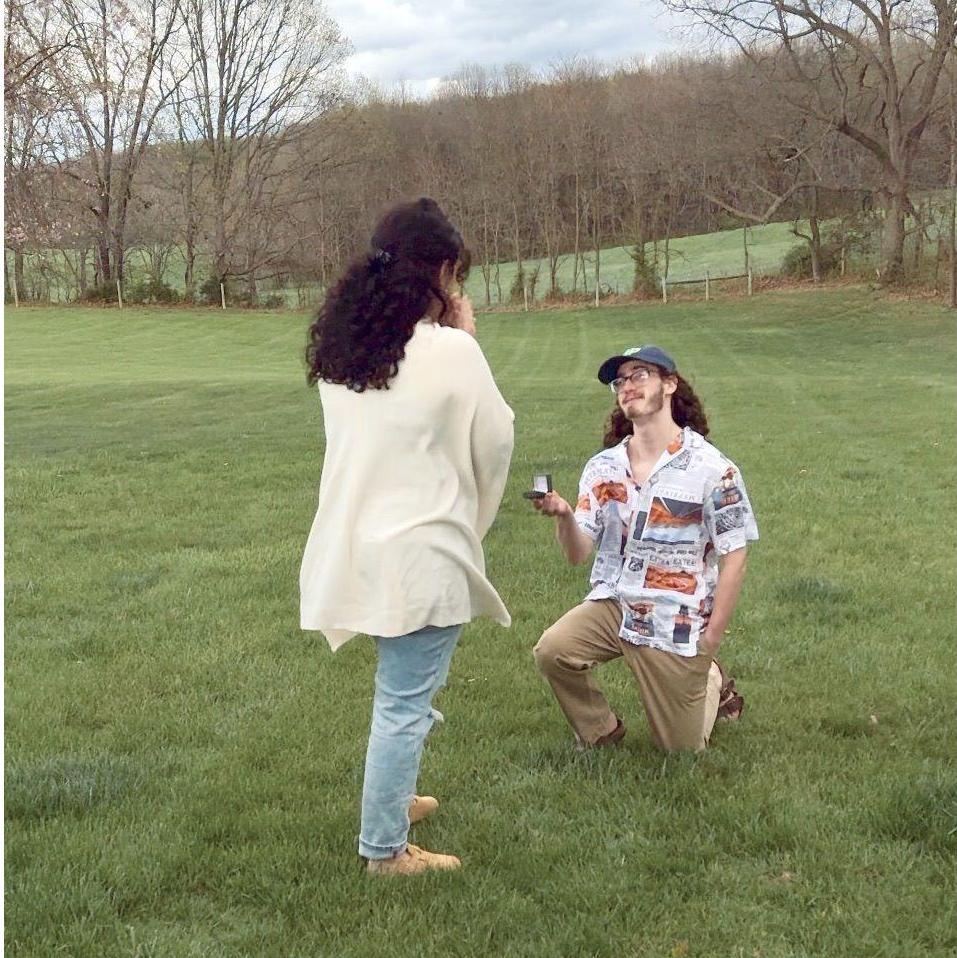 He popped the question! Of course, I said yes!