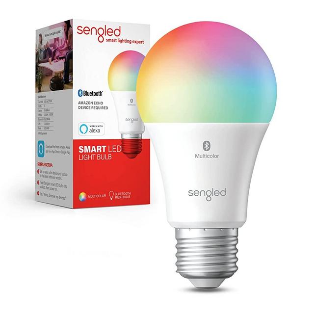 Sengled Smart Light Bulbs, Color Changing Alexa Light Bulb Bluetooth Mesh, Smart Bulbs That Work with Alexa Only, Dimmable LED Bulb A19 E26 Multicolor, High CRI, High Brightness, 9W 800LM, 1Pack