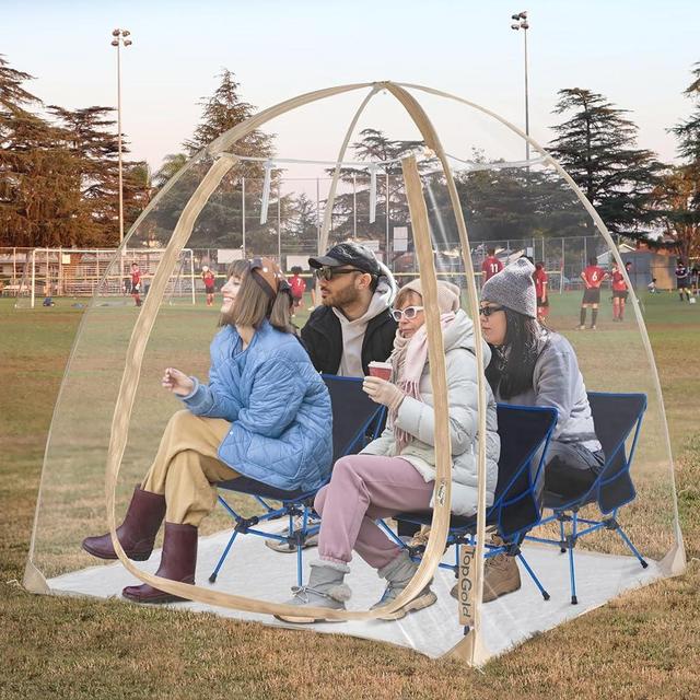 TopGold Sports Tent Clear Bubble Tent Weatherproof Pod Igloo Tent Winter Pop up Tent for Outside Igloo Dome Soccer Tent Cold Weather Tent