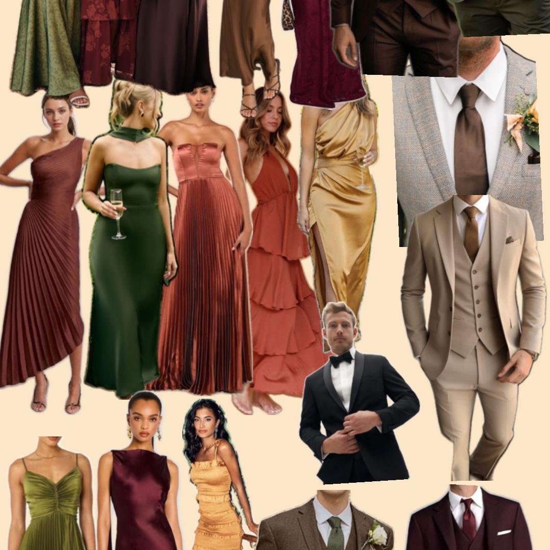 Mood board for inspiration of dress code! Think fall, rich tones, and hacienda vibes! (Please refrain from bright, pastel colors, and all black)