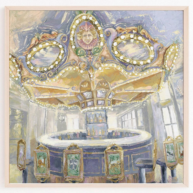 New Orleans Art, New Orleans gift, Wedding gift, Bachelorette gift, Southern Art, Southern Decor, New Orleans decor, Carousel art, Cocktails