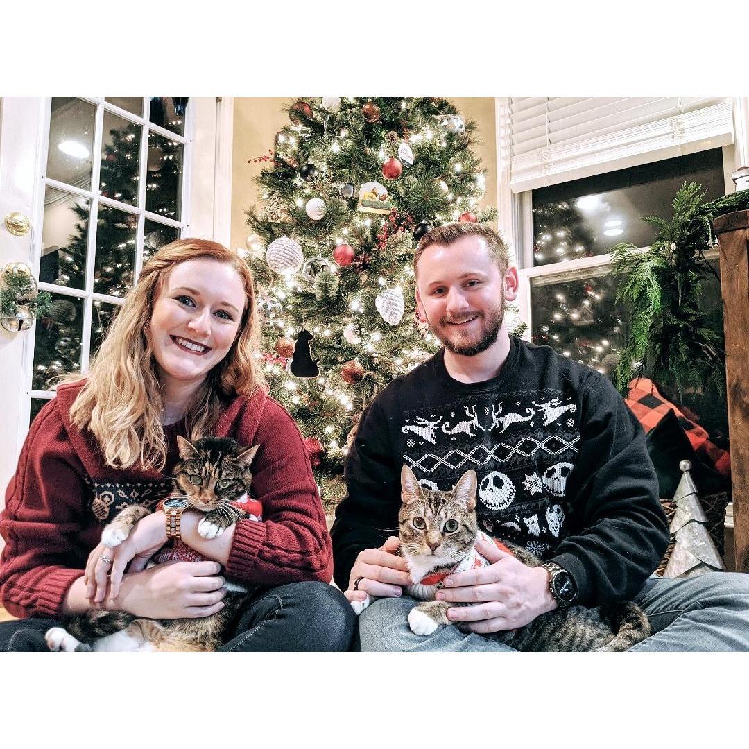First Christmas in our home featuring Marie & Andy.