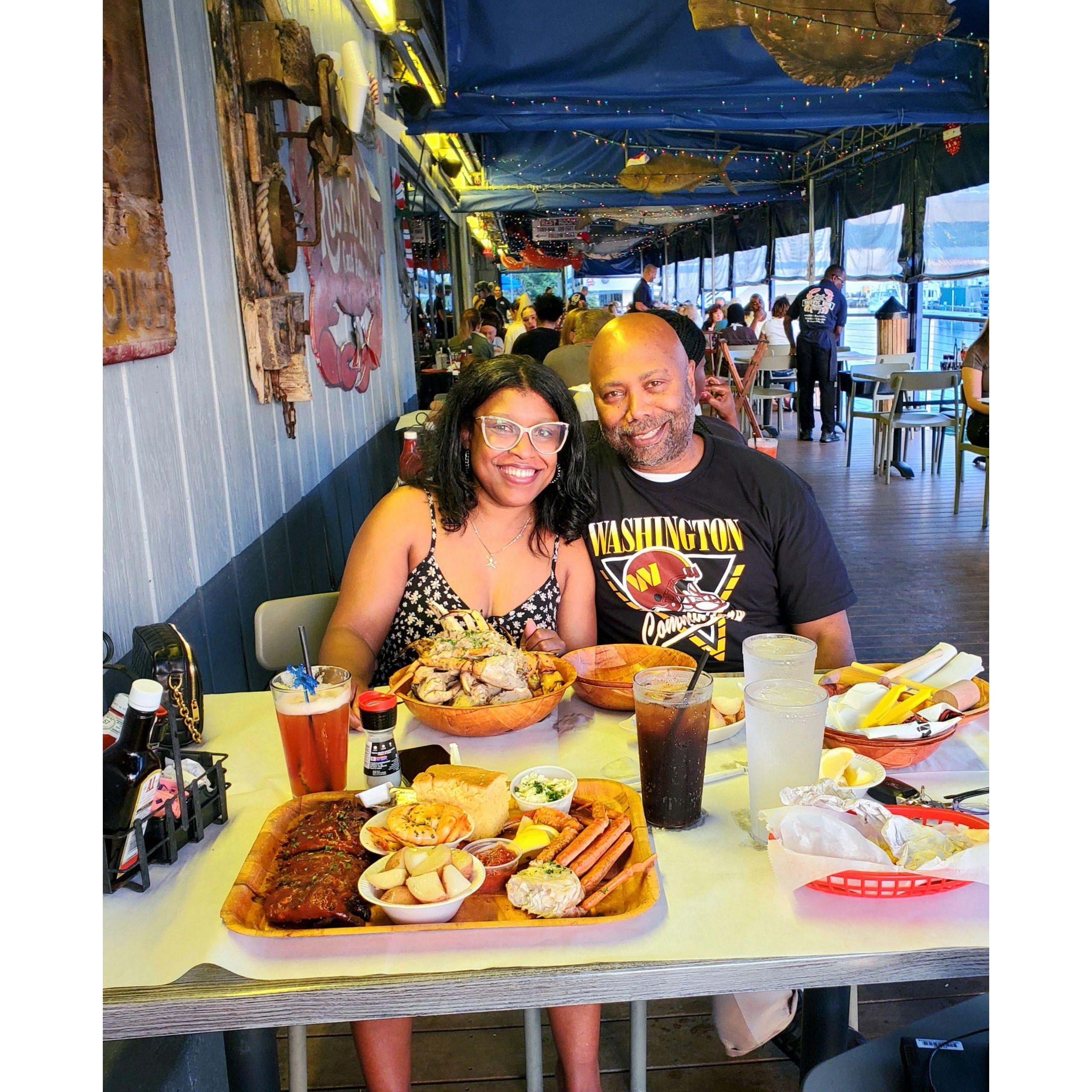 At the Rustic Inn in Ft. Lauderdale.