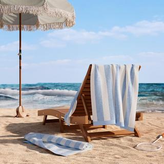 Cabana Stripe Beach Towel & Tote Bag, Set of 4