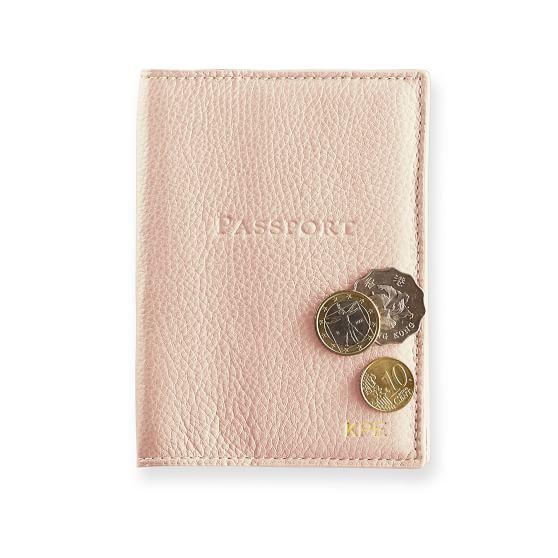 Leather Passport Case (Blush)