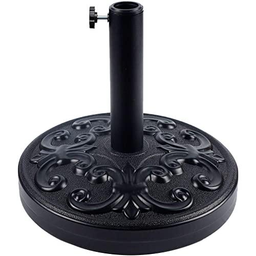 Sfozstra 26.5 lbs Patio Umbrella Base, Concrete Umbrella Base, Market Umbrella Base Stand for Patio, Garden, Lawn, Black, S-012P
